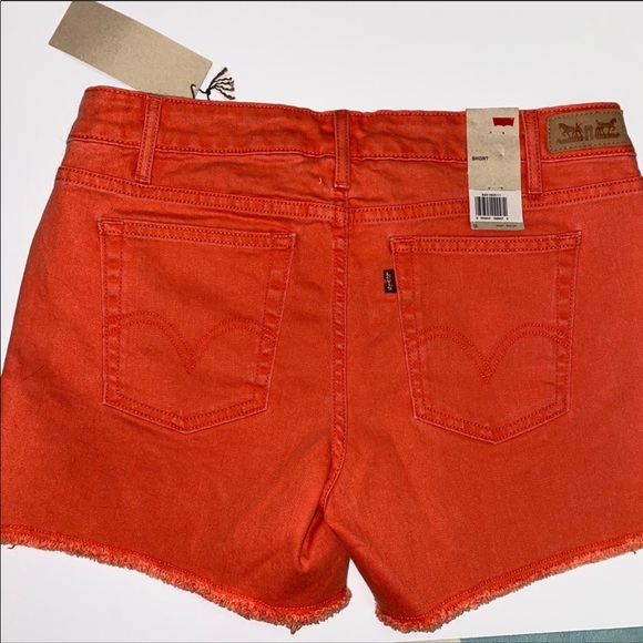 NWT Levi denim orange shorts - Picture 2 of 4